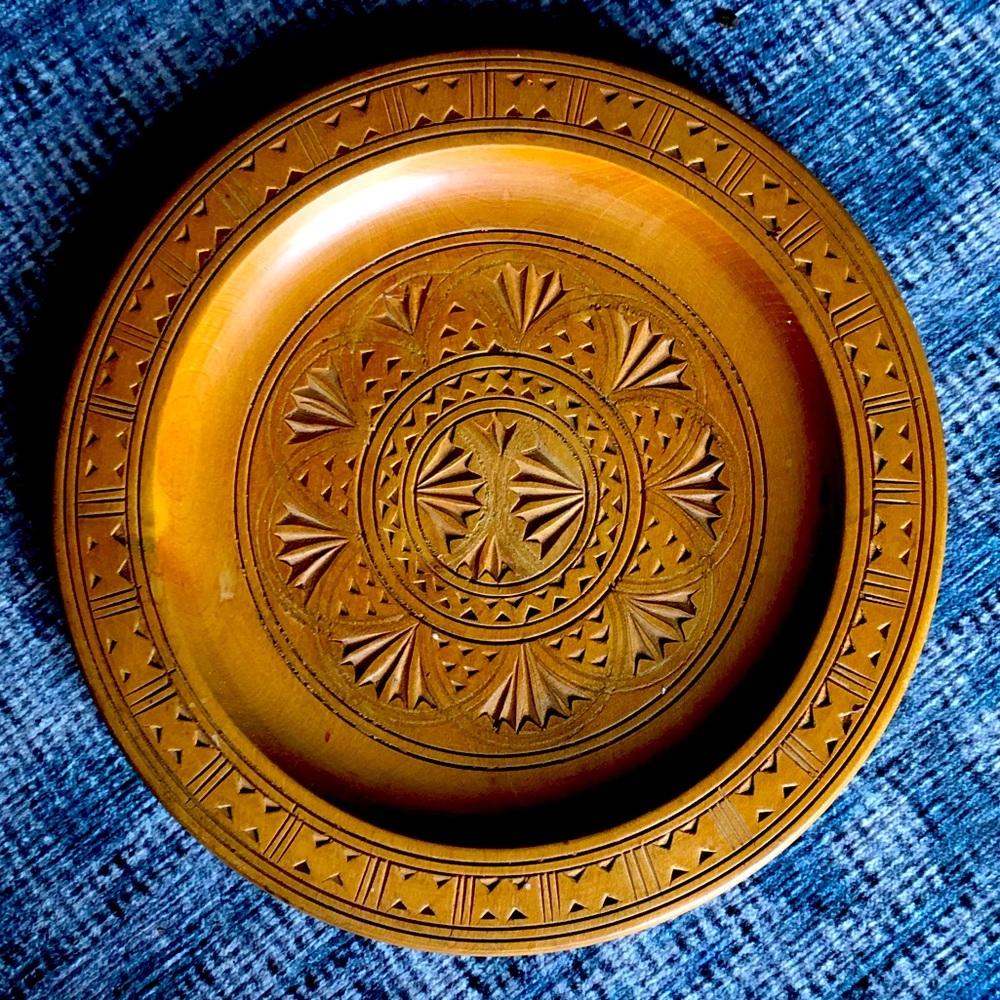 Carved wood wall decor